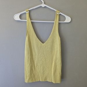 Free People Intimates Yellow Knit Tank Top | Small